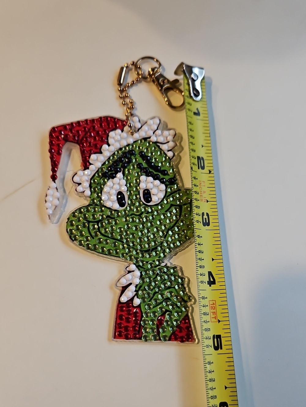 Grinch Diamond Art Bag Charm Ornament Key Chain Sealed - Picture 2 of 3